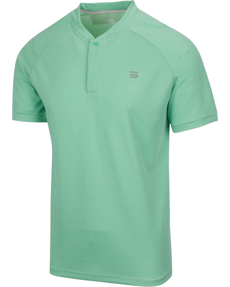 Three Sixty Six Collarless Golf Shirts for Men - Menâ€™s Casual Dry Fit Short Sleeve Polo, Lightweight and Breathable Mint - Image 1